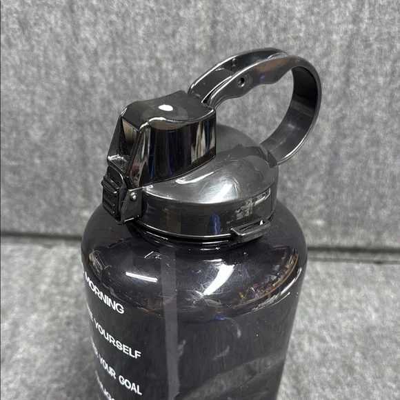 Black Motivational Water Bottle 128 oz - Picture 4 of 7